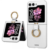 GKK Samsung Galaxy Z Flip 6/Flip 7 FE Deksel Finger Ring Sølv