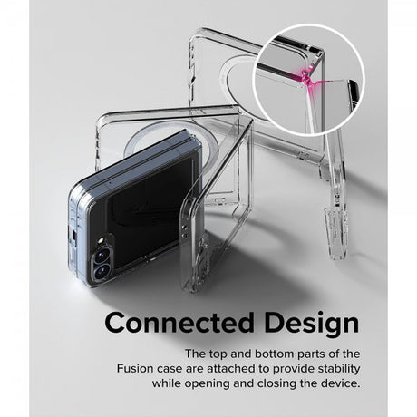 Ringke Samsung Galaxy Z Flip 6/Flip 7 FE Deksel Fusion Magnetic Transparent