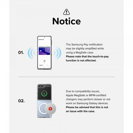 Ringke Samsung Galaxy Z Flip 6/Flip 7 FE Deksel Fusion Magnetic Transparent