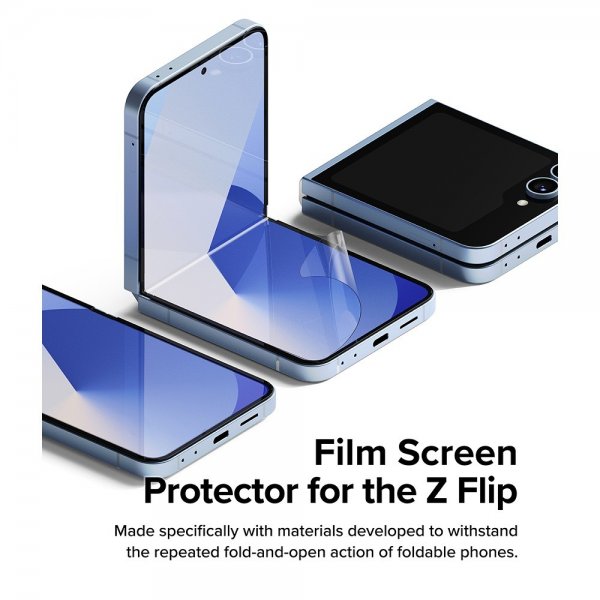 Ringke Samsung Galaxy Z Flip 6/Flip 7 FE Skjermbeskytter Dual Easy Film 2-pakning