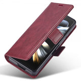 Lc.Imeeke Samsung Galaxy Z Fold 5 Etui med Kortlomme flipp Rød