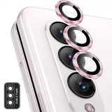 ENKAY Samsung Galaxy Z Fold 5 Kamerabeskytter i Herdet Glass Aluminium Rosa