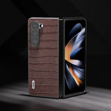 ABEEL Samsung Galaxy Z Fold 5 Deksel Krokodillemønster Brun