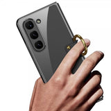 GKK Samsung Galaxy Z Fold 5 Deksel med Ringholder Sølv