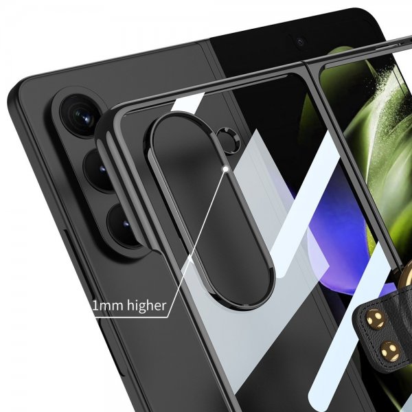GKK Samsung Galaxy Z Fold 5 Deksel med Ringholder Sølv