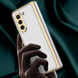 GKK Samsung Galaxy Z Fold 5 Deksel Belagt Kant Karbonfiber Svart