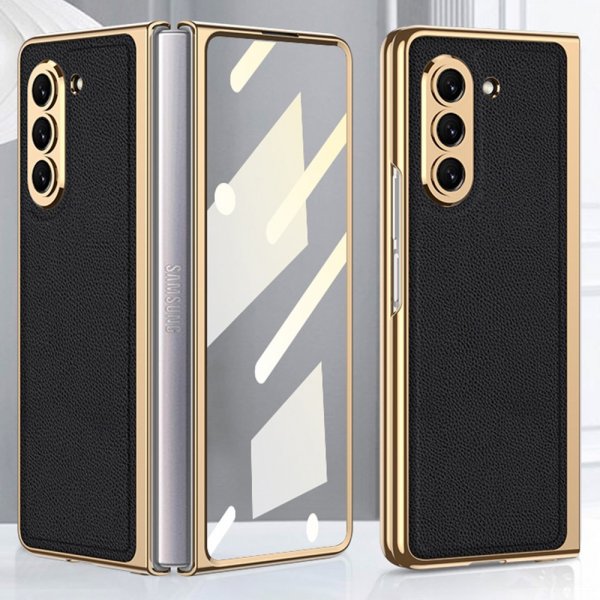 GKK Samsung Galaxy Z Fold 5 Deksel Belagt Kant Svart