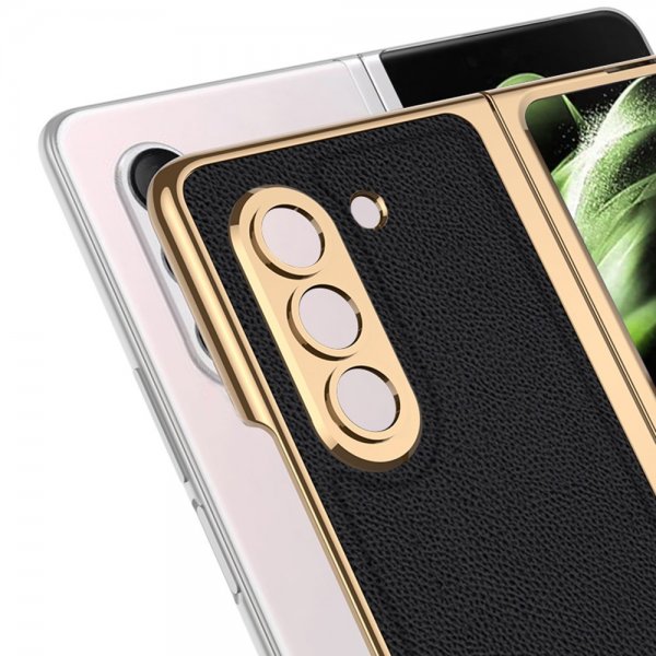 GKK Samsung Galaxy Z Fold 5 Deksel Belagt Kant Svart