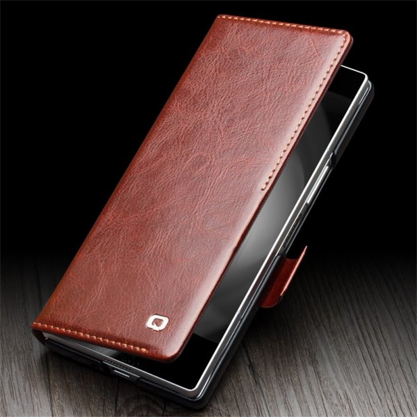 Qialino Samsung Galaxy Z Fold 6 Etui Ekte Skinn Svart
