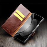 Qialino Samsung Galaxy Z Fold 6 Etui Ekte Skinn Svart