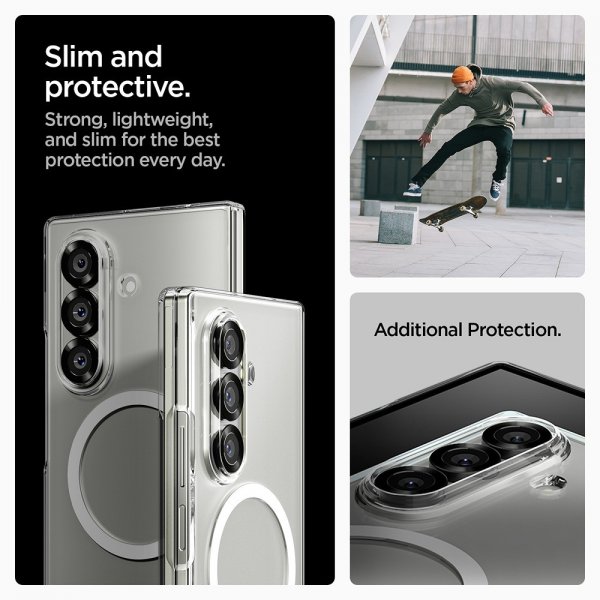 Spigen Samsung Galaxy Z Fold 7 Deksel Air Skin MagFit Clear White