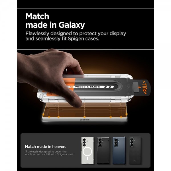 Spigen Samsung Galaxy Z Fold 7 Skjermbeskytter GLAS.tR EZ Fit Pro 2-pakning