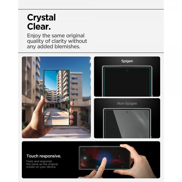 Spigen Samsung Galaxy Z Fold 7 Skjermbeskytter GLAS.tR EZ Fit Pro 2-pakning