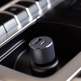 Satechi Mobillader til bil med PD 1xUSB-C och 1xUSB-A Rymdgrå