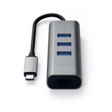Satechi Type-C 2-in-1 USB Hub Ethernet Space Gray