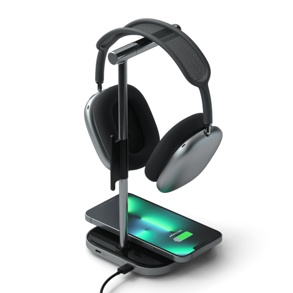 Satechi Aluminum Headphone Stand with built in wireless charging