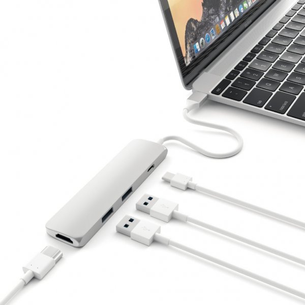 Satechi Slim USB-C MultiPort Adapter 4K Gull