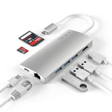 Satechi USB-C Multi-Port Adapter 4K Gigabit Ethernet V2 Sølv