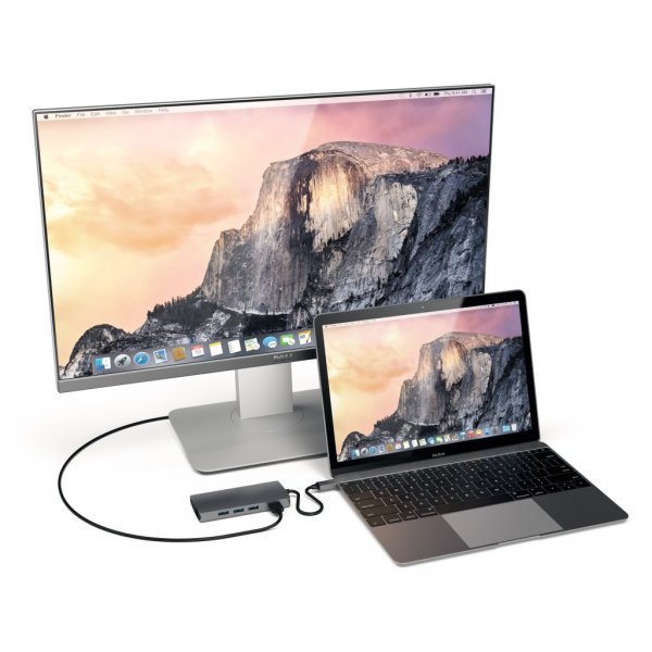 Satechi USB-C Multi-Port Adapter 4K Gigabit Ethernet V2 Space Gray