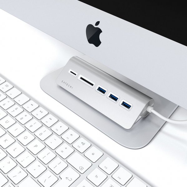 Satechi USB-C Combo Hub for Desktop Sølv