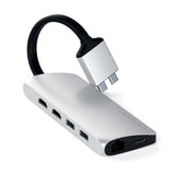 Satechi USB-C Multimedia Adapter Dual 4K HDMI Gigabit Ethernet Sølv