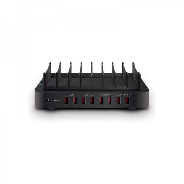 ALOGIC 8-ports USB-ladestasjon Svart