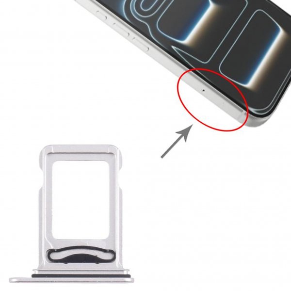 SIM-kortholder Dual SIM for iPhone 17 Pro - Sølv