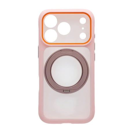 iPhone 17 Pro Max Deksel med roterbart stativ MagSafe Rosa