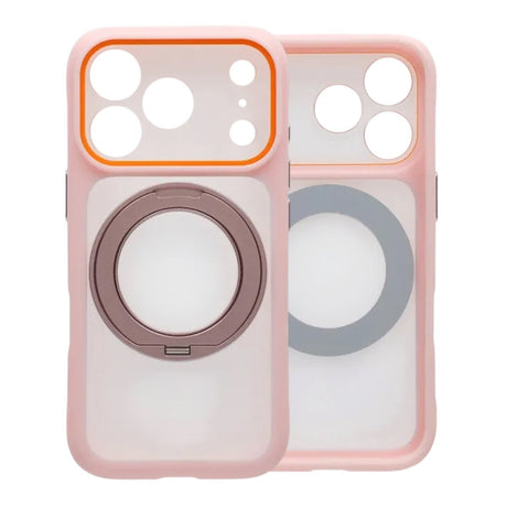 iPhone 17 Pro Deksel med roterbart stativ MagSafe Rosa