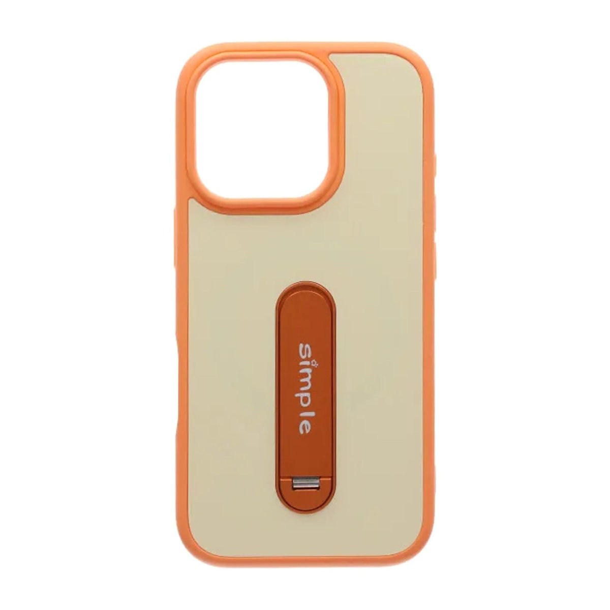 iPhone 16 Pro Deksel med sammenleggbart stativ Oransje