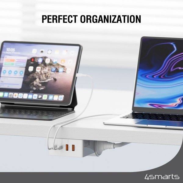 4smarts Skrivebordslader USB-C/A Power Strip Desk GaN 65W