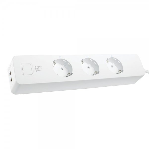 Deltaco Smart Home Smart WiFi strømuttak 3xCEE 7/3 & 2xUSB-A 1.5m