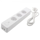Deltaco Smart Home Smart WiFi strømuttak 3xCEE 7/3 & 2xUSB-A 1.5m