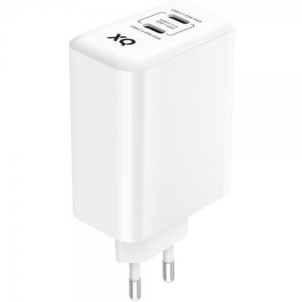 Xqisit Lader 2xUSB-C PD 3.0 GaN 67W Hvit