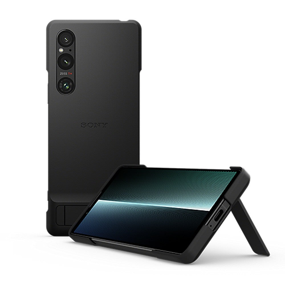 Sony Original Sony Xperia 1 V Deksel Style Cover with Stand Svart