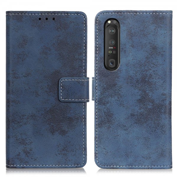 Sony Xperia 1 III Etui Vintage Blå