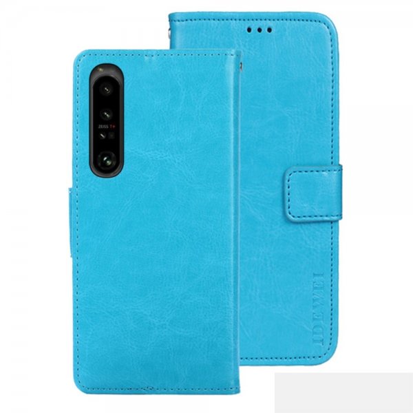 Sony Xperia 1 V Etui Skinntekstur Blå
