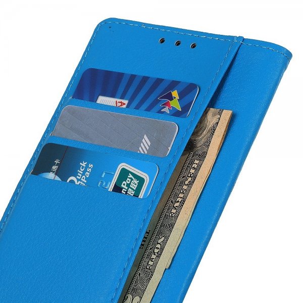 Sony Xperia 1 V Etui Litchi Blå