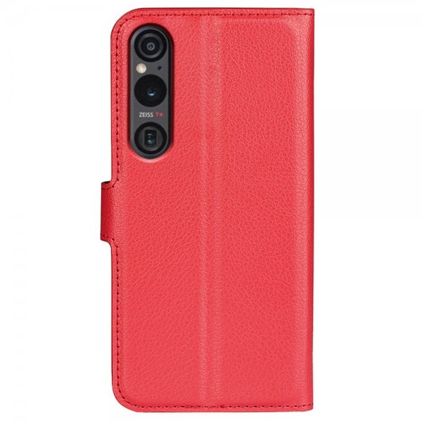 Sony Xperia 1 VI Etui Litchi Rød