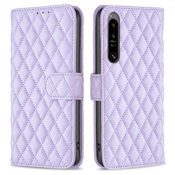 Sony Xperia 1 VI Etui Rombemønster Lilla