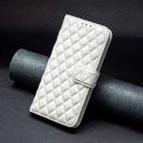 Sony Xperia 1 VI Etui Rombemønster Hvit