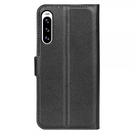 Sony Xperia 10 V Etui Litchi Svart