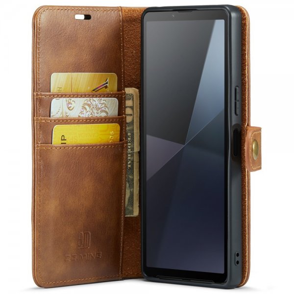 Dg.Ming Sony Xperia 10 VI Etui Avtagbart Deksel Brun