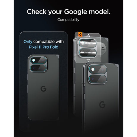 Spigen Google Pixel 11 Pro Fold Linsebeskyttelse GLAS.tR EZ Fit Optik Pro 2-pakning