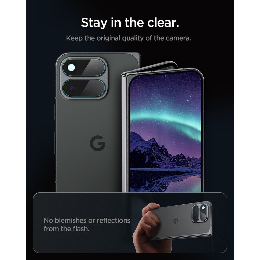 Spigen Google Pixel 11 Pro Fold Linsebeskyttelse GLAS.tR EZ Fit Optik Pro 2-pakning