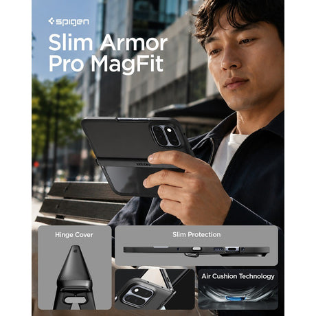 Spigen Google Pixel 11 Pro Fold Deksel Slim Armor Pro MagFit Svart
