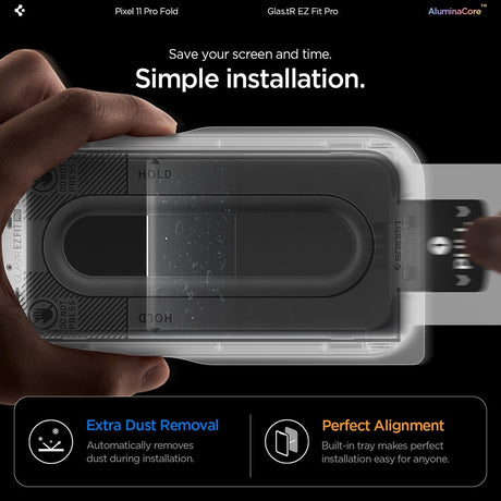 Spigen Google Pixel 11 Pro Fold Skjermbeskytter GLAS.tR EZ Fit Pro 2-pakning