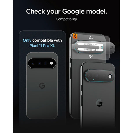 Spigen Google Pixel 11 Pro XL Linsebeskyttelse GLAS.tR EZ Fit Optik Pro 2-pakning