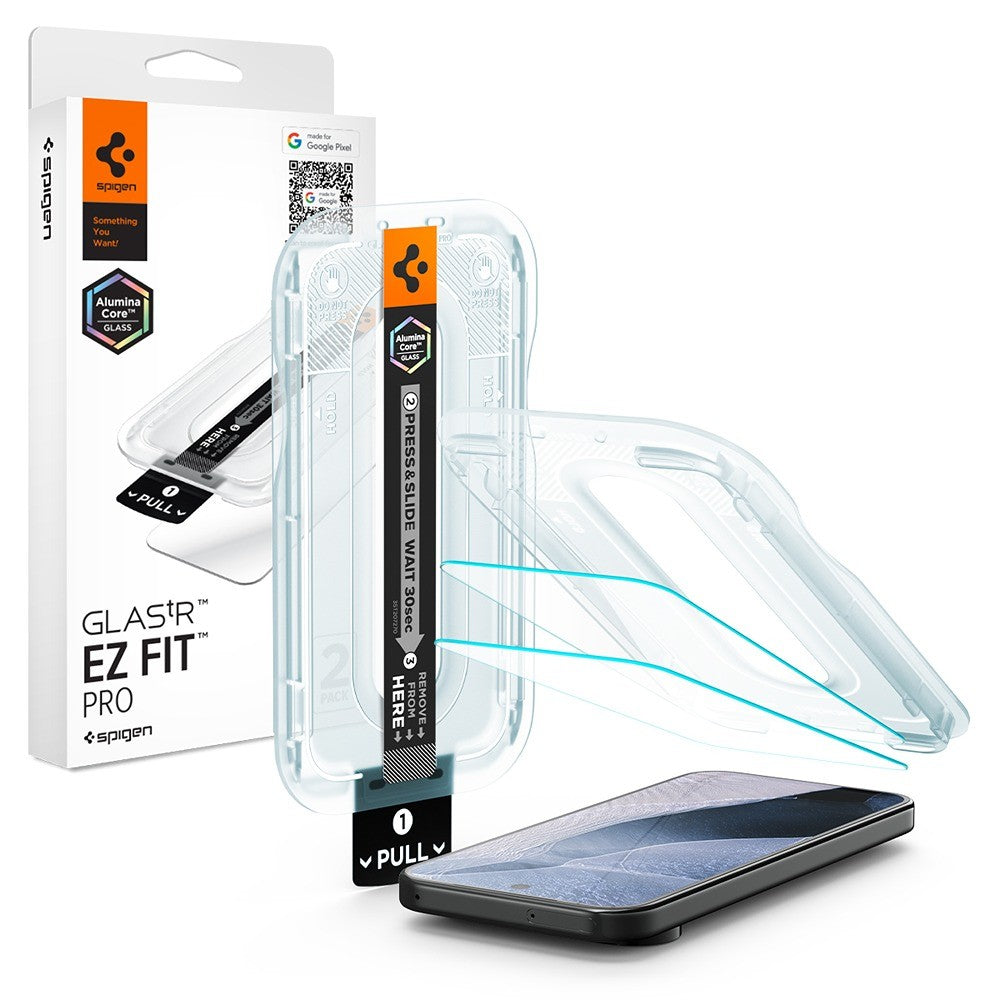 Spigen Google Pixel 11 Pro XL Skärmskydd GLAS.tR EZ Fit Pro 2-pack