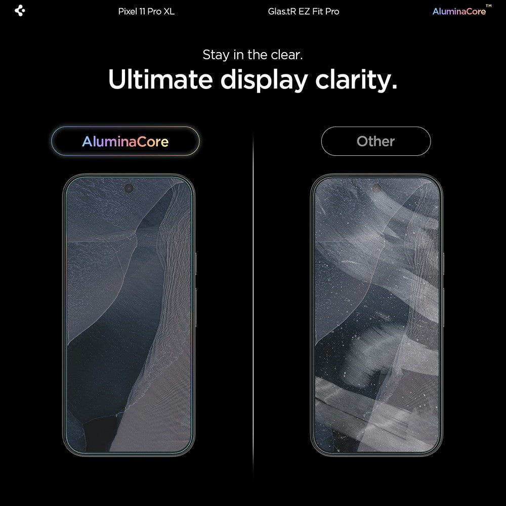 Spigen Google Pixel 11 Pro XL Skärmskydd GLAS.tR EZ Fit Pro 2-pack